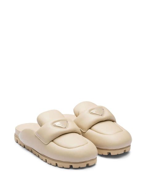 prada beige slippers|farfetch prada shoes.